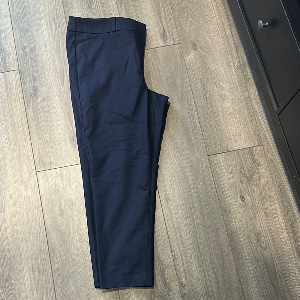 LOFT Blue Ankle Cropped Pants with Tapered Leg